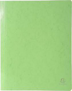 Exacompta 380805B Packung mit 25 Schnellhefter Iderama (aus Karton, praktisch und robust, mit Abstand 80 mm, für DIN A4) 25er Pack anisgrün