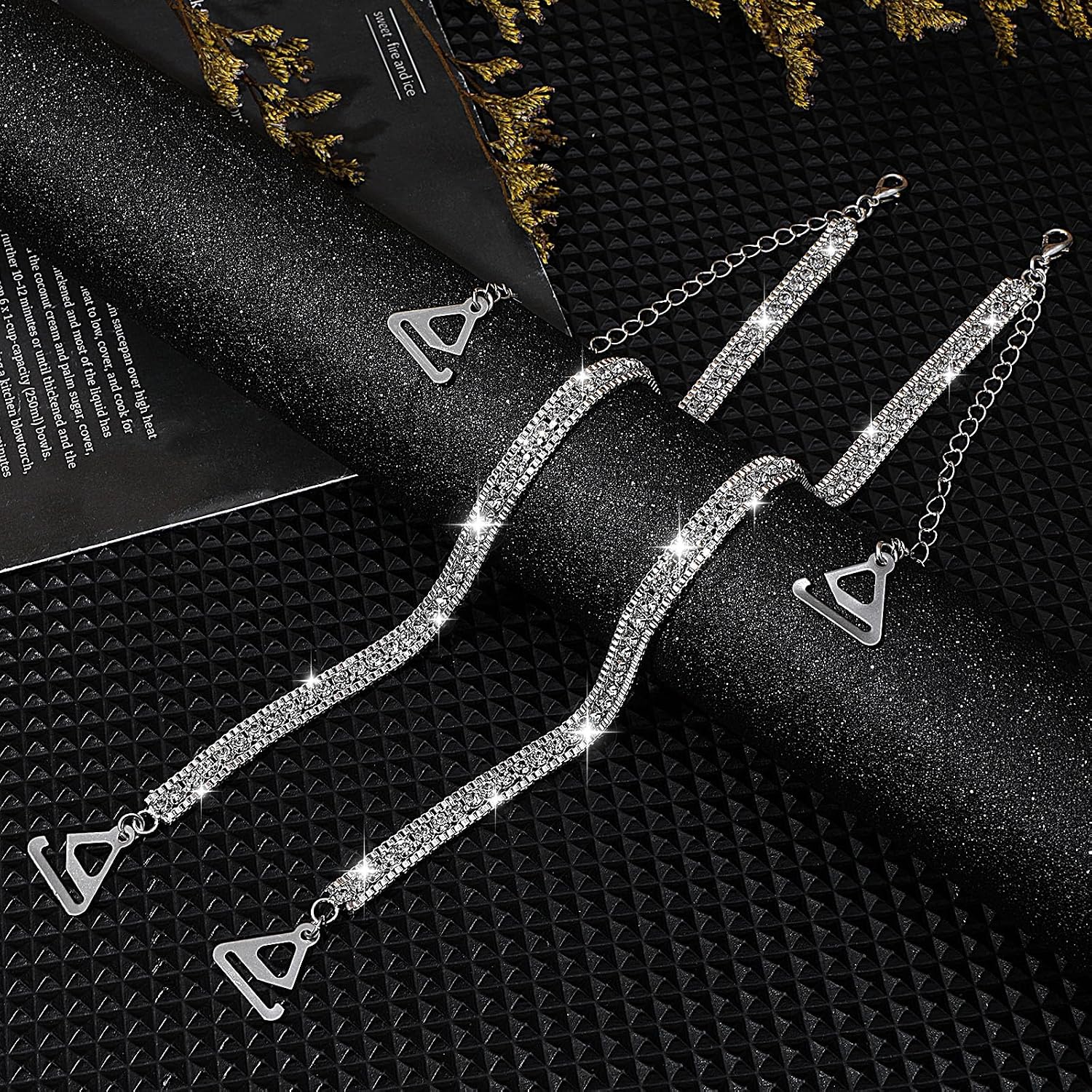 1Pair Rhinestone Bra Straps, Rhinestones Bra Shoulder Chain for Wedding Prom Crystal Underwear Chain Bridal Wedding Dress Bra Shoulder Chains for Women Dress Accessories Jewelry