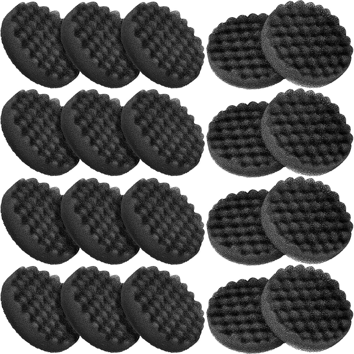 Uiifan 20 Packs Aquarium Filter Pads Bulk Compatible with Fluval Fx4/ Fx5/ Fx6 Canister Filter Media Replacement Parts Compatible with Fx4 Replacement Foam Pads Sponge Aquarium Accessories, Black