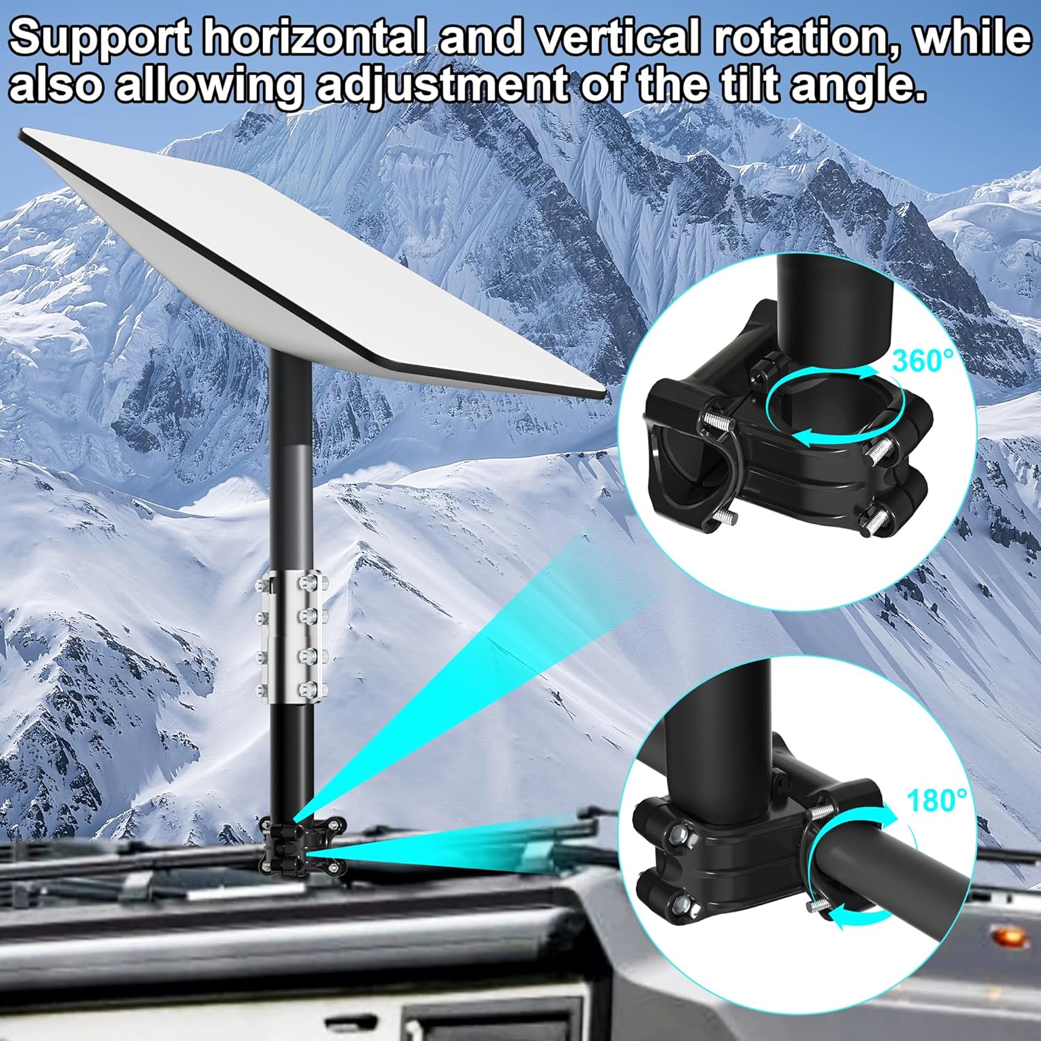 Starlink Gen 2 RVラダーマウント Starlink ポールマウントキット Starlinkインターネットキット衛星用