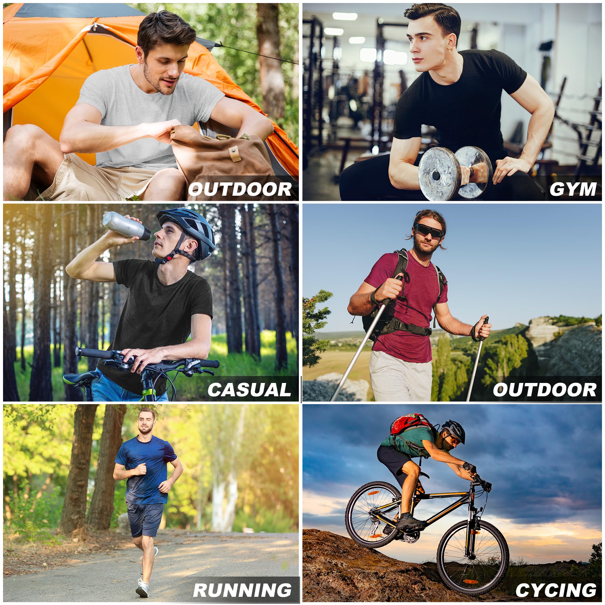 BVNSOZ Camisas de Entrenamiento para Hombre, Que absorben la Humedad, Camisetas atléticas para Hombre, Secado rápido, Camisetas de Gimnasio para Hombre