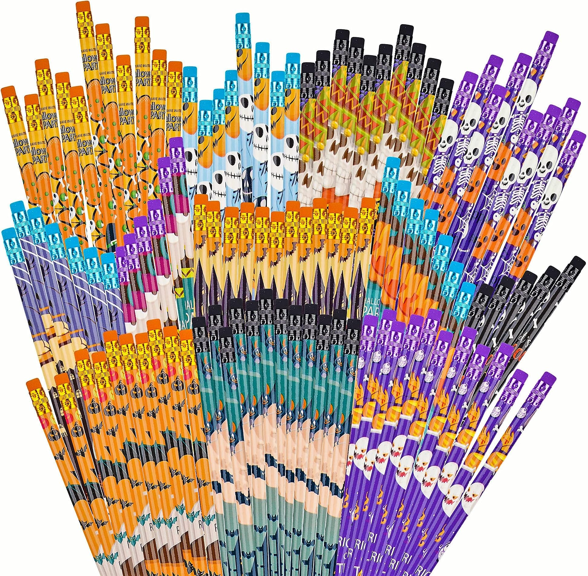 emzrivo 48 Pieces Halloween Pencils Assorted Halloween