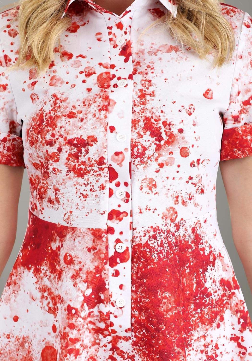 Bloody Nurse Halloween Costume, Killer Nurse Costume For Women, All Over Splatter Details With Hat and Mask