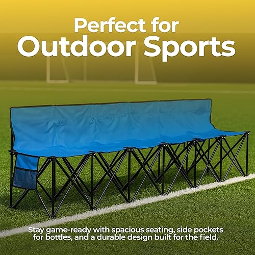 Miniatura 5 de Asiento plegable con 2 bolsillos para un fácil almacenamiento  Asiento lateral portátil, ligero, resistente a la intemperie, banco de equipo con una