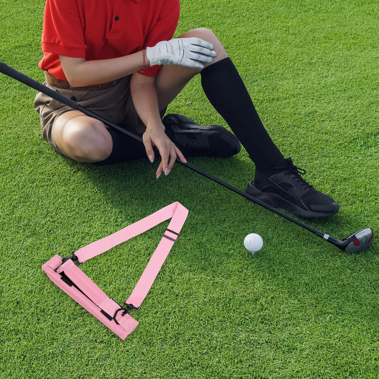 TOYANDONA Foldable Golf Clubs Travel Bag Lightweight Golf Carry Bag with Adjustable Shoulder Strap Portable Practice for Men and Women