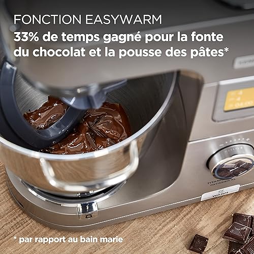 Kenwood Titanium Chef Patissier XL KWL90.034SI – Food Processor with Integrated Scales & 7 L Mixing Bowl with Heat Function, 1400 Watt, incl. 4 Piece Patisserie Set, Silver - 2