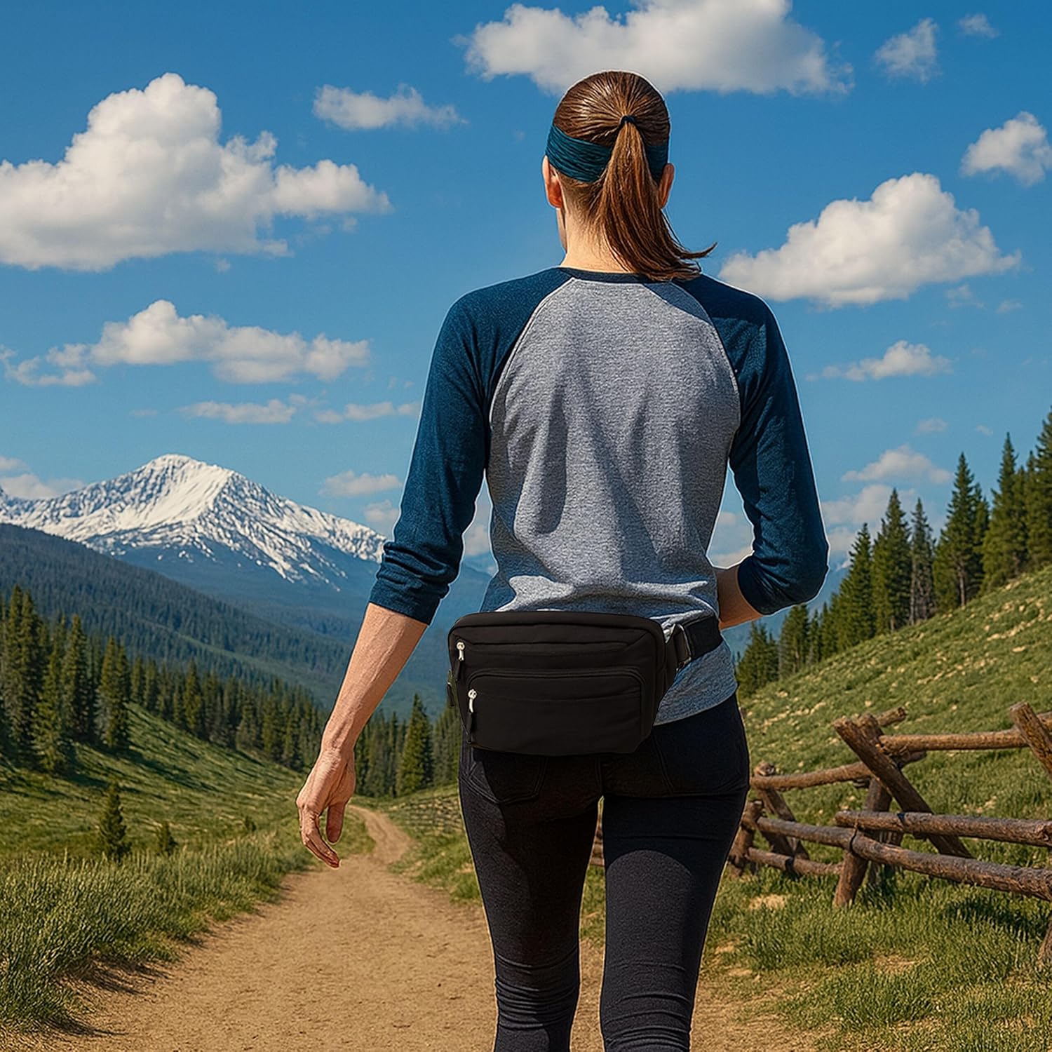 Smell Proof Crossbody Bag with Multi-Layer Activated Carbon,Water-Resistant and Lightweight Fanny Pack for Gym, Festivals, Night Out, Streetwear, Camping,Hiking,Travel &Daily Carry (Black) - Image 5