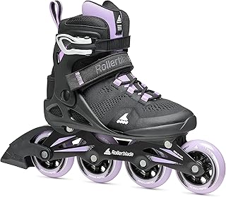 Rollerblade Macroblade 84 Women's Adult Fitness Inline Skate, Black & Lavender, Performance Inline Skates