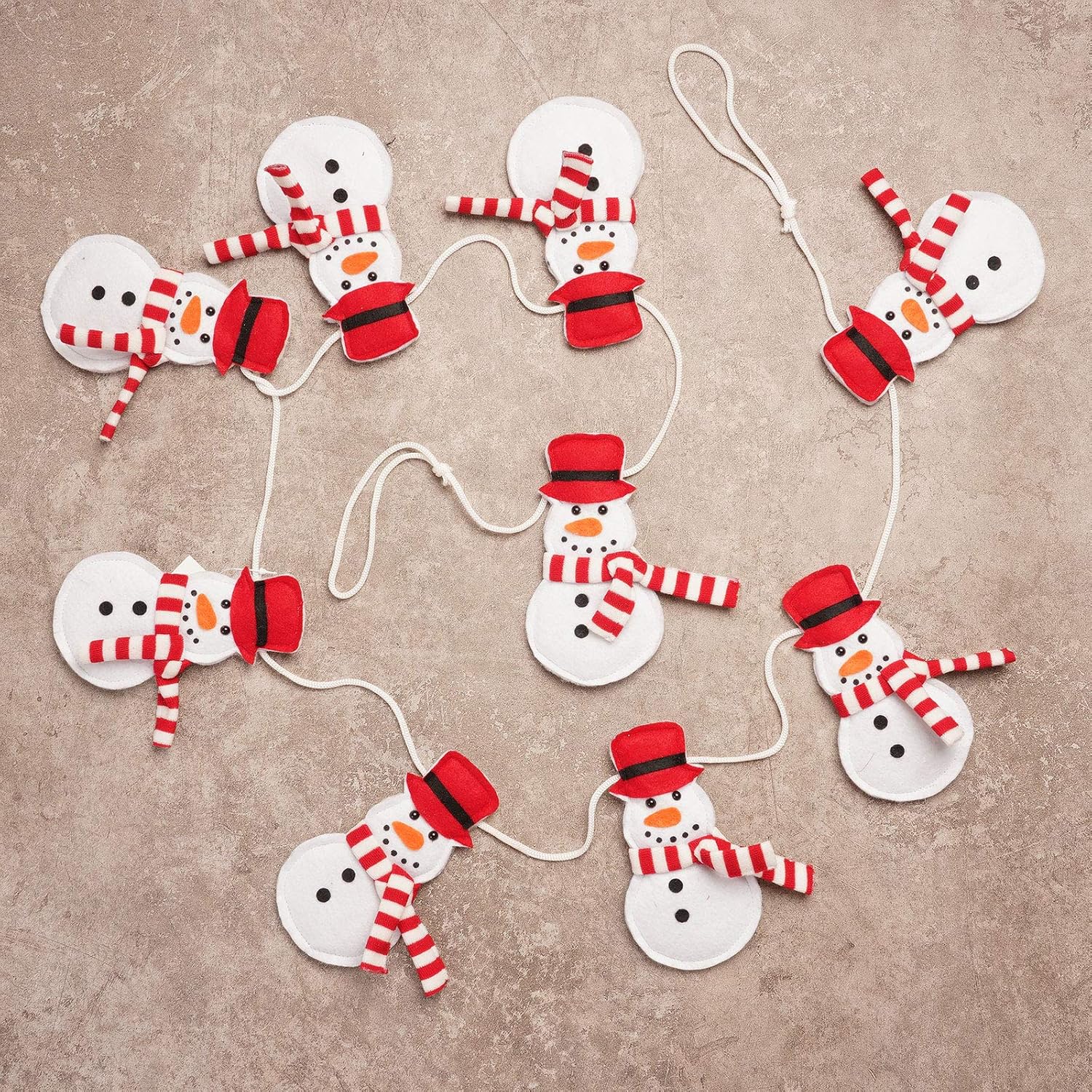 ALLYORS Christmas Graland Mini Outfits Clothesline Garland, Santa/ELF/Snowman Laundry String Banner for Tree Xmas Classic Themed Home Decoration & Ornament for Fireplace/Wall (Snowman)