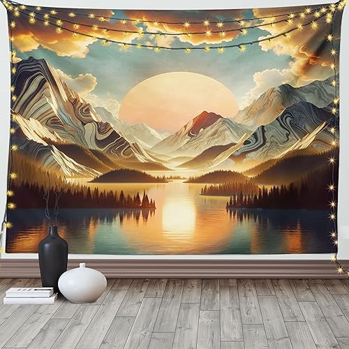 Miniatura 455 de Ambesonne Tapiz gótico, patio con hiedra encantada en la puerta antigua al bosque, colgante de pared ancho para dormitorio, sala de estar, 2-Verde