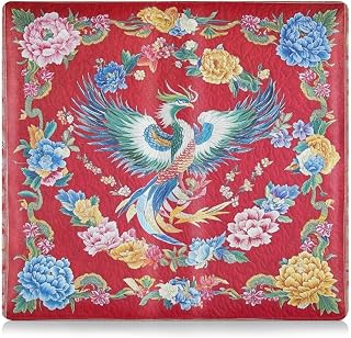 Kigai Car Registration and Insurance Holder Peony Phoenix Leather Auto Glove Box Organizer Men Women Wallet Accessories Case for Essential Document Driver License ID Card