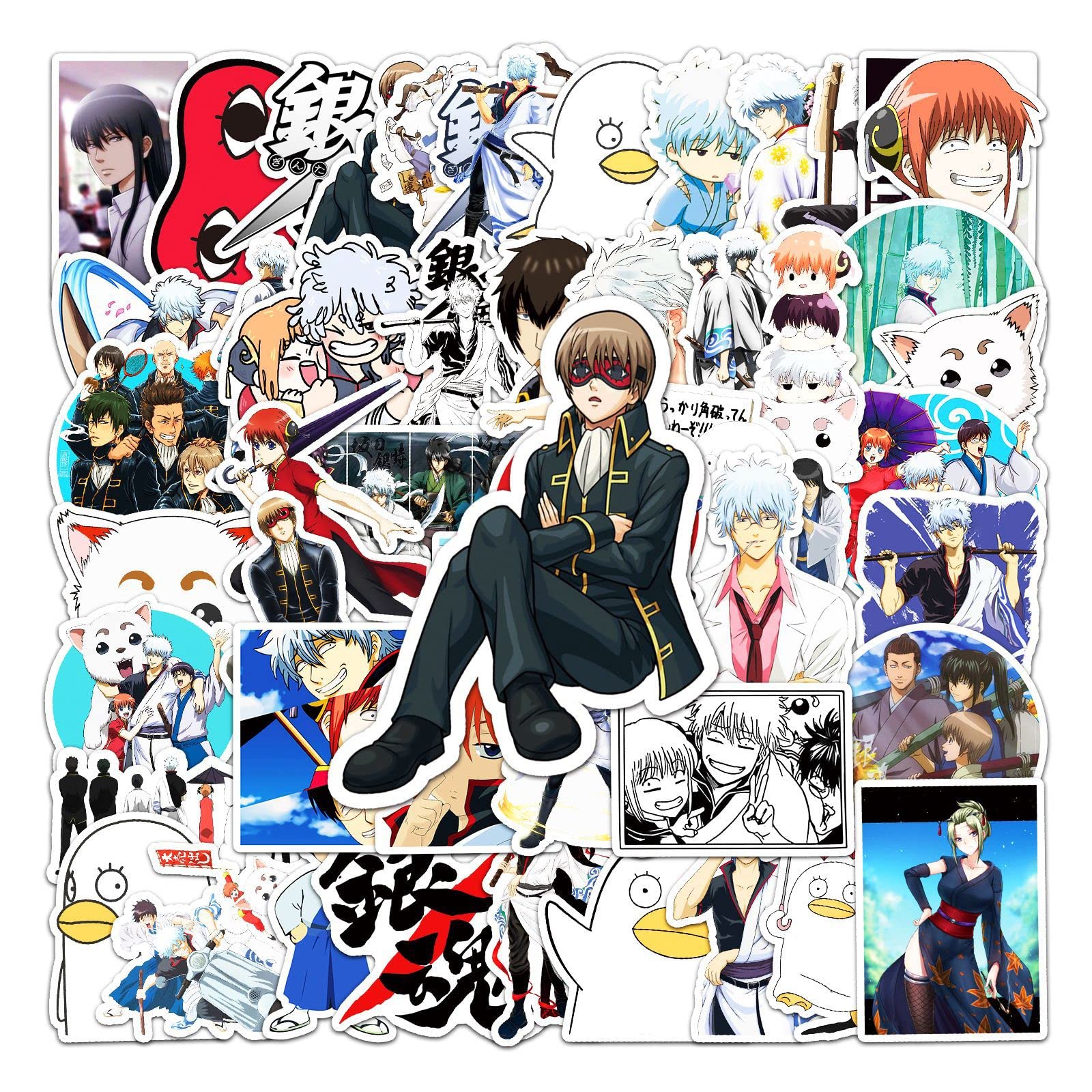 Amazon | 銀魂 ステッカー 50枚セット 防水 アートレトロテーマ