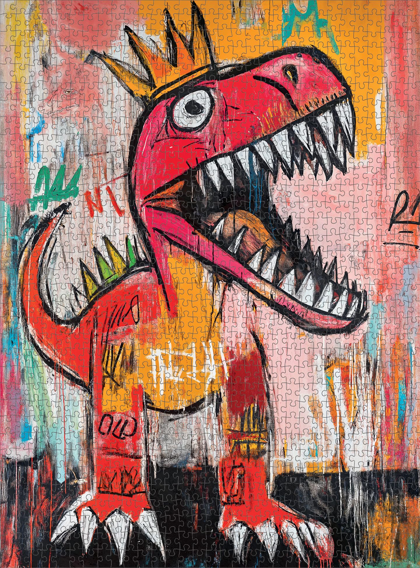 Cross & Glory - King Chompsalot - 1000 Piece Jigsaw Puzzle for Adults | Best New Dinosaur Puzzle | Prehistoric T-Rex Artwork | Challenging and Fun Puzzle Experience
