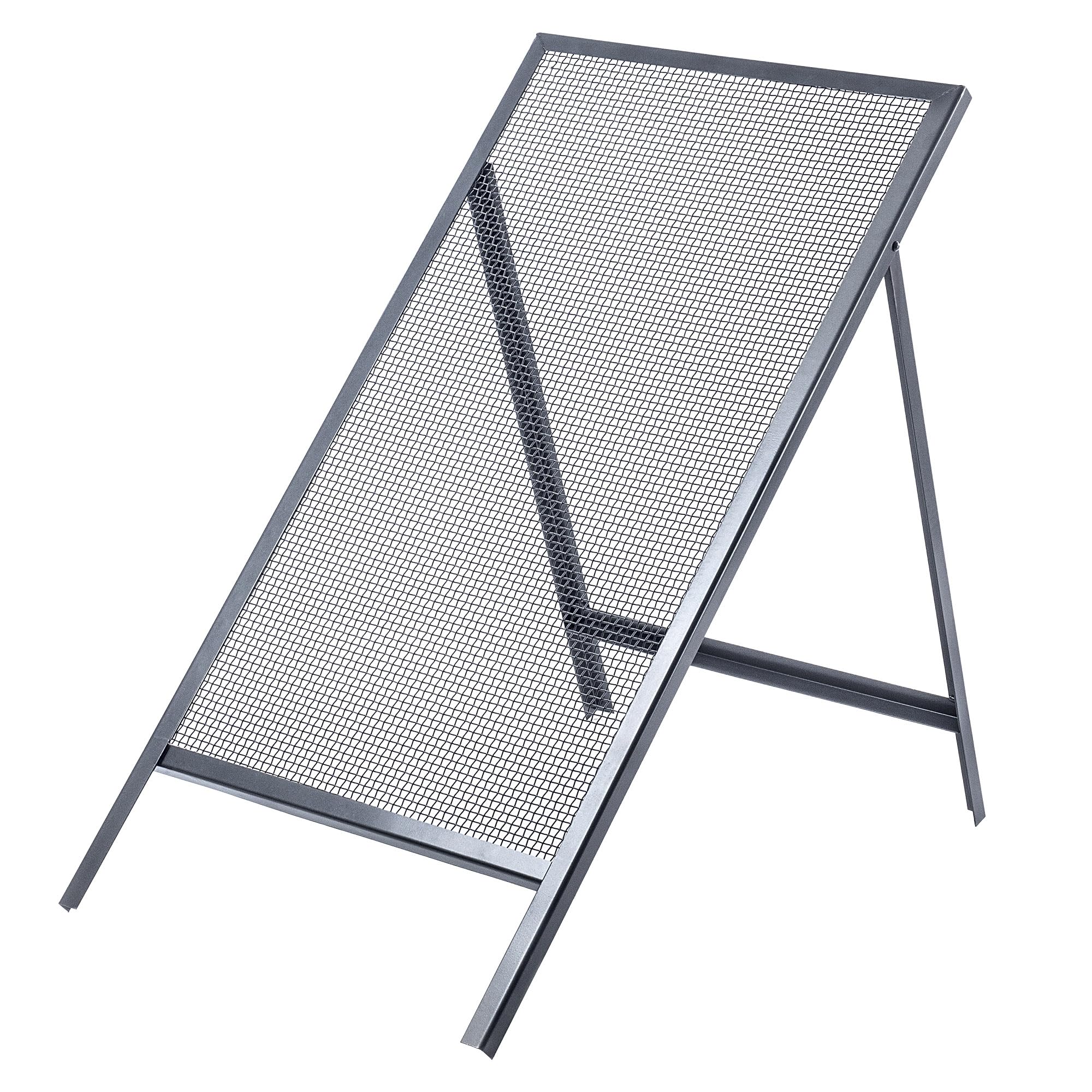 KADAX Colador de acero, rejilla de alambre de acero, colador de acero, colador de arena, colador rectangular para arena y compost, tierra y piedras (tamaño de la malla: 0,8 x 0,8 cm)