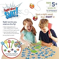 Vista 6 de Learning Resources Sight Word Swat Un juego de palabras de uso común - Tarjetas didácticas de fonética, juegos de mesa para niños, ortografía