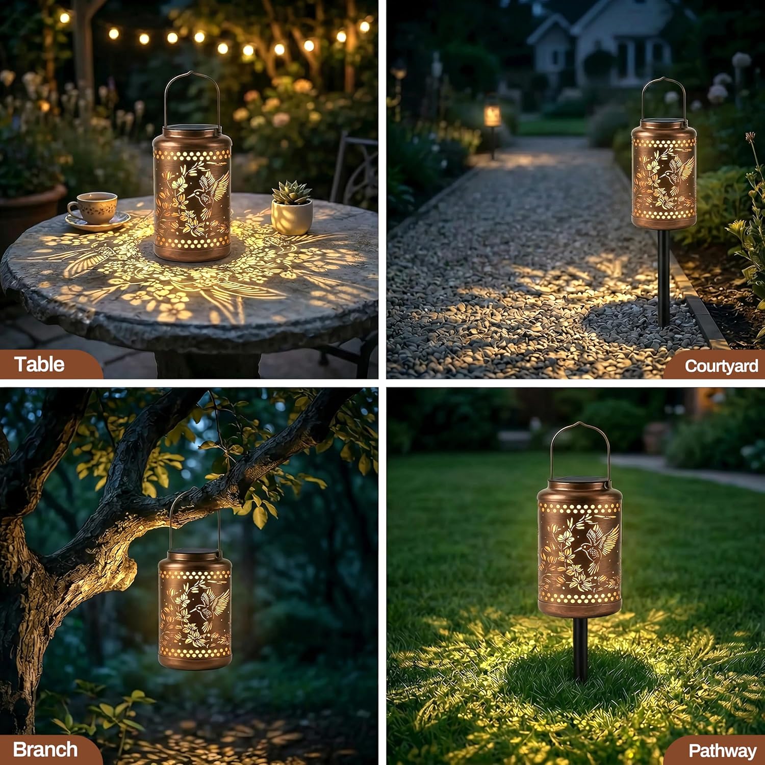 Hummingbird Solar Lanterns Outdoor Waterproof,Mother's Day Gifts for Women Mom Grandma,Decorative Hanging Garden Decor for Yard, Patio, Backyard, Porch