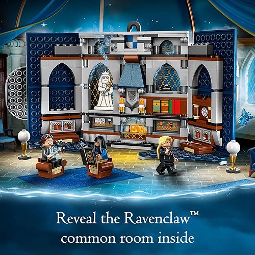 Miniatura 5 de LEGO Harry Potter Ravenclaw House Banner Kit de construcción 76411-3D Harry Potter decoración de pared de habitación, gran juego de regalo para