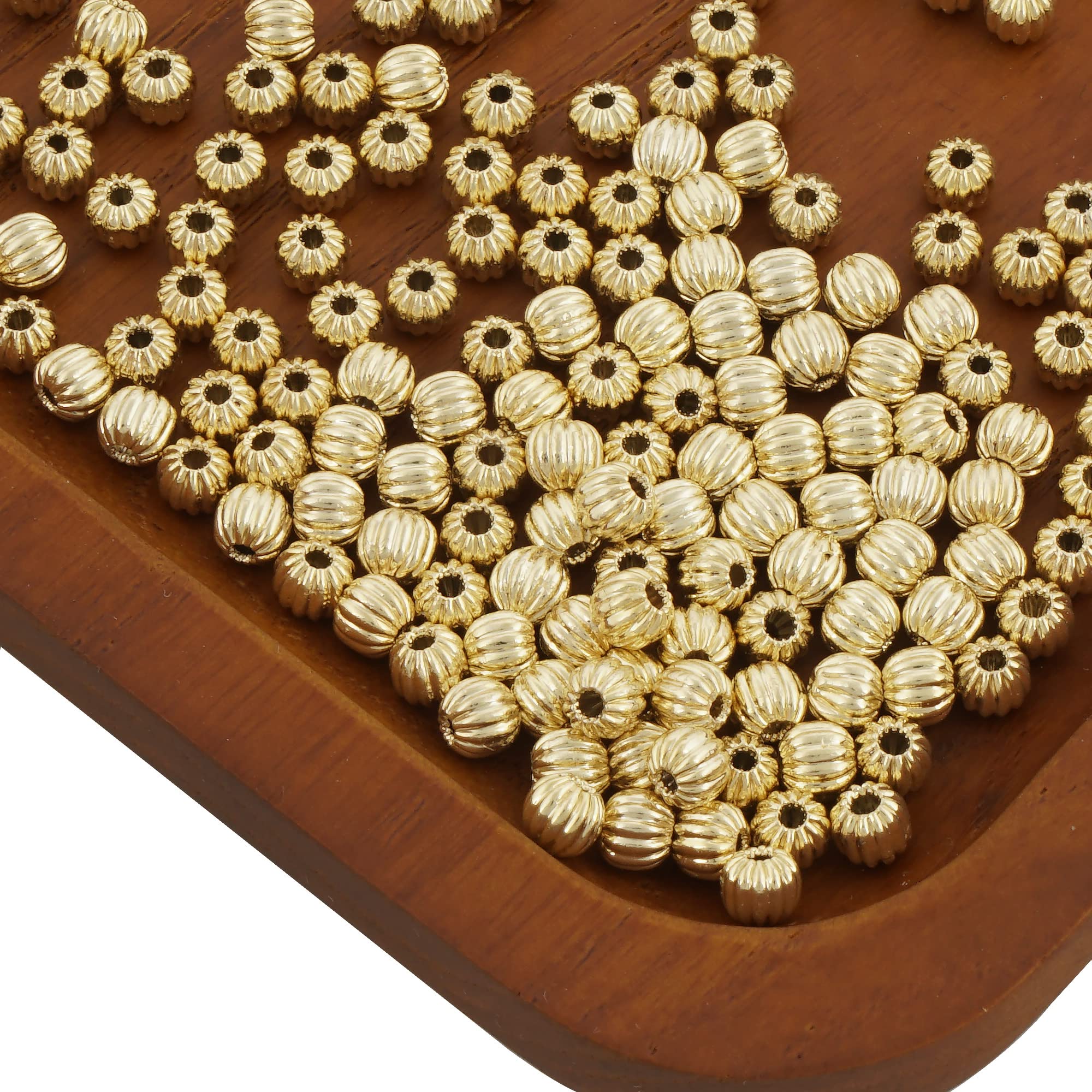 Round Corrugated Bead 4mm Gold Filled (1-Pc