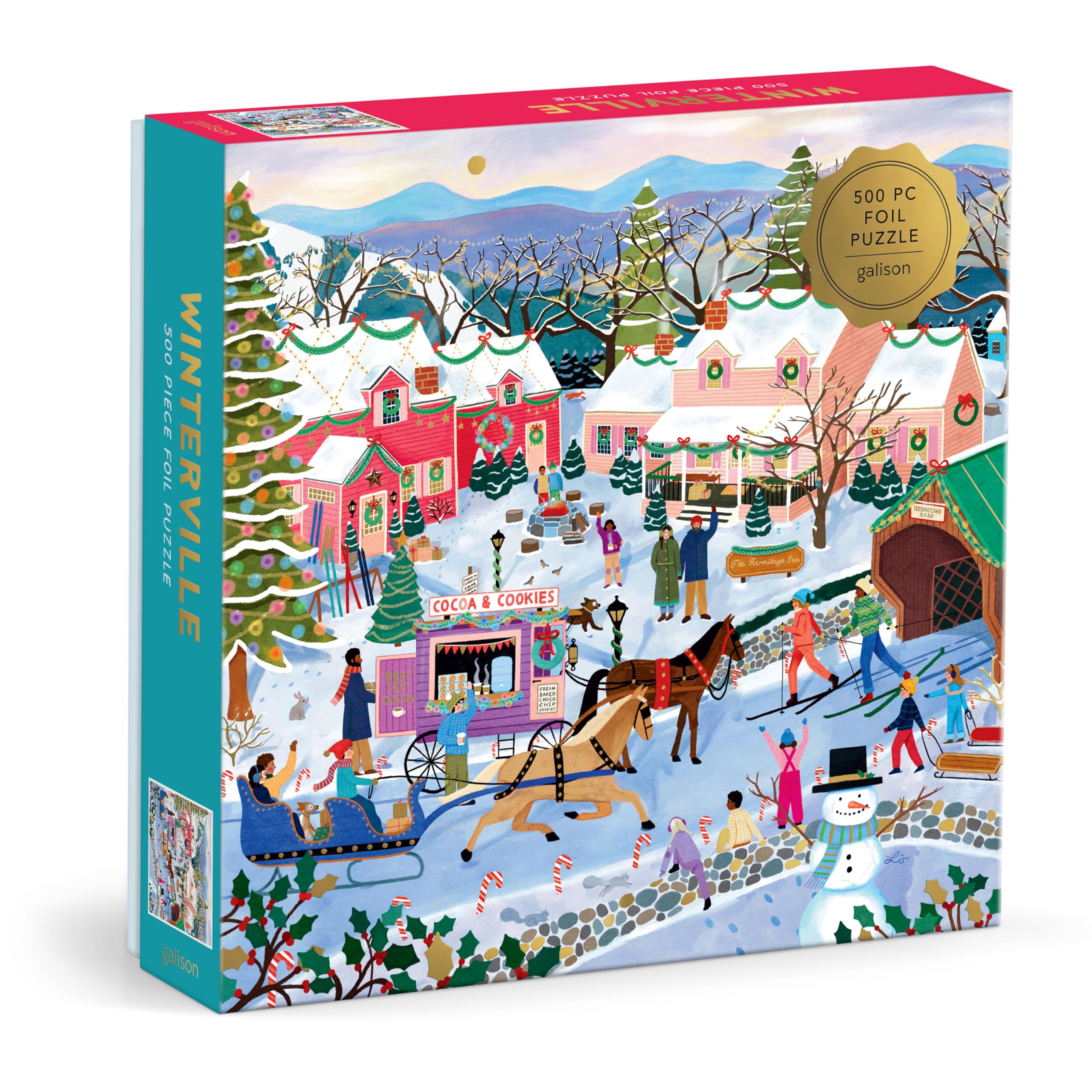 Winterville 500 Piece Puzzle with Foil (Amazon Exclusive)
