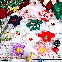Vista 5 de Bencailor 10 piezas de ropa de muñeca de Navidad, suéter, accesorios de ropa de invierno y Navidad, accesorios de punto para muñecas (estilo clásico)