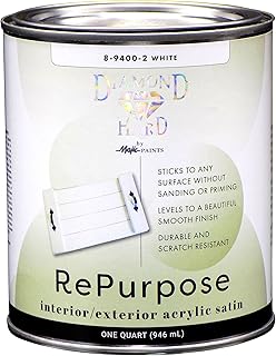 Majic PAINTS Interior/Exterior Satin Paint, RePurpose your Furniture, Cabinets, Glass, Metal, Tile, Wood and More, White, ...