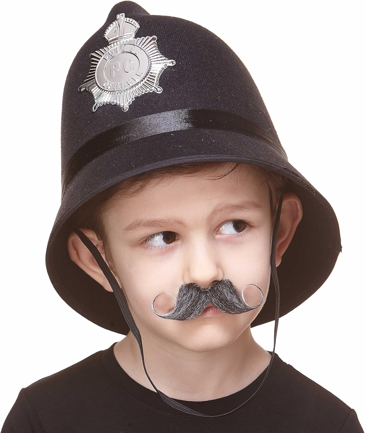 Bundle of Fake Mustache and 3M Plaster, Fake Detective for Kids, Novelty, Small False Facial Hair, Costume Accessory for Children : Clothing, Shoes & Jewelry