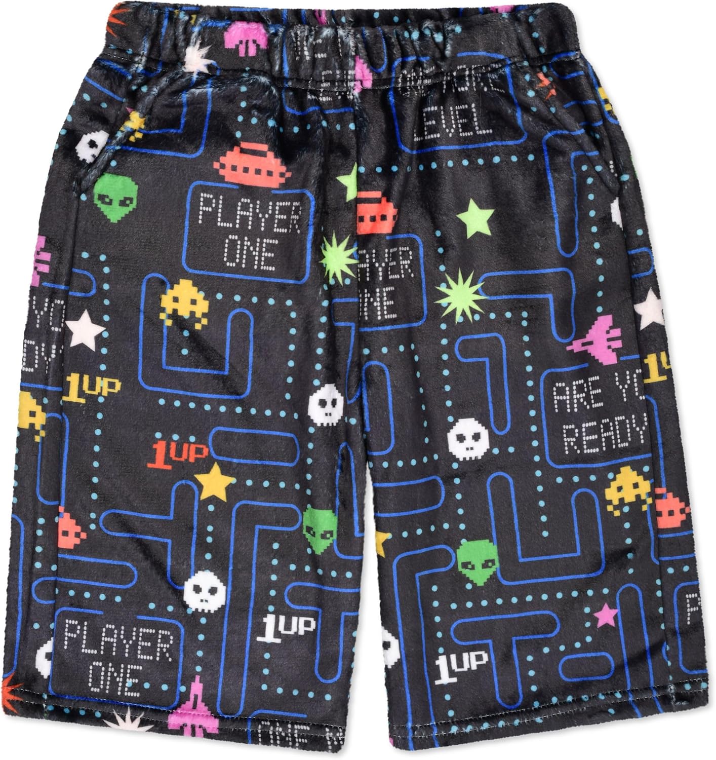 iscream Big Boys Fun Print Silky Soft Plush Shorts - Fun and Games Collection