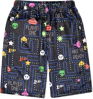 iscream Big Boys Fun Print Silky Soft Plush Shorts - Fun and Games Collection