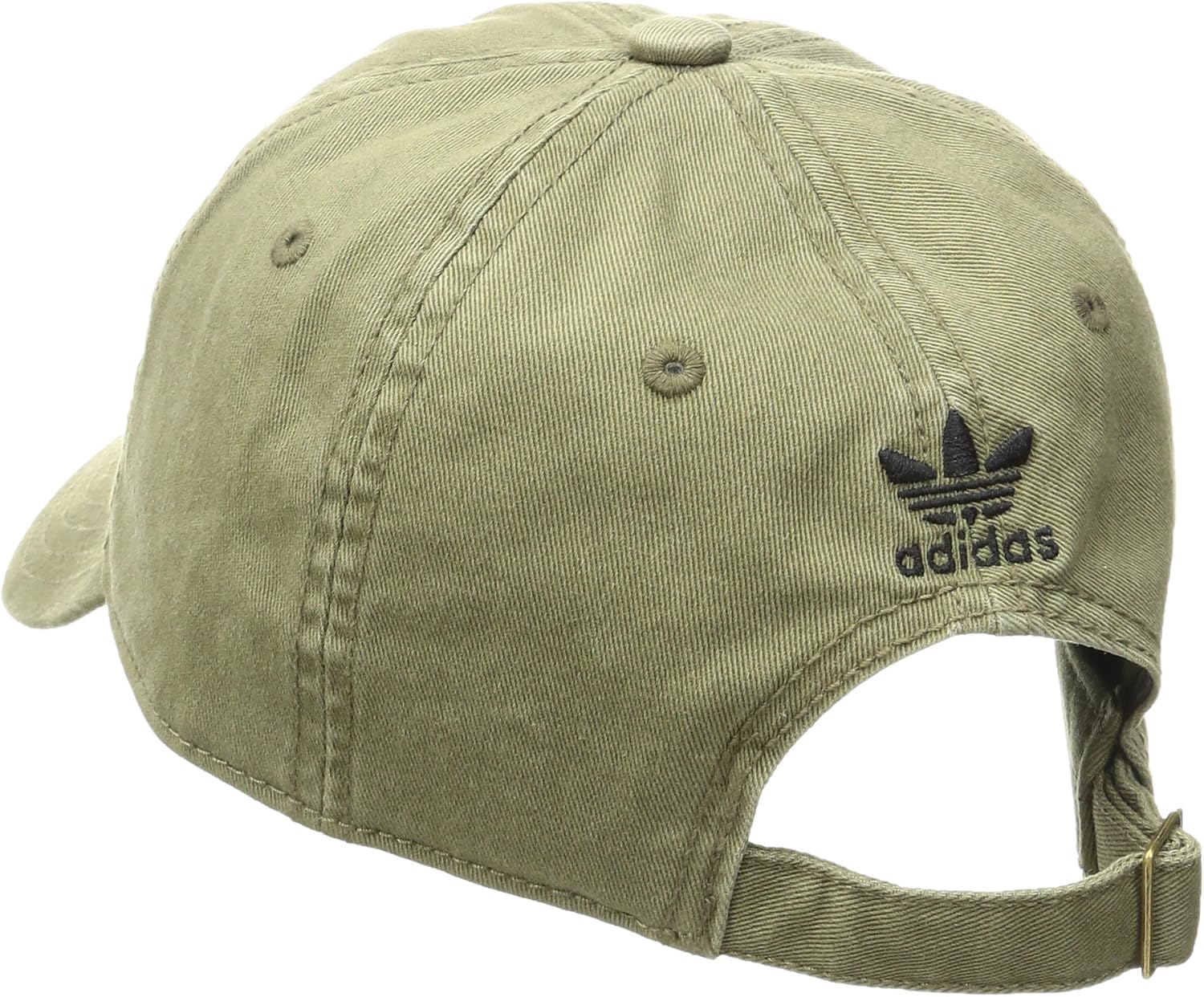 adidas Originals Men's Relaxed Strapback Cap, Black/White, ONE SIZE: Clothing