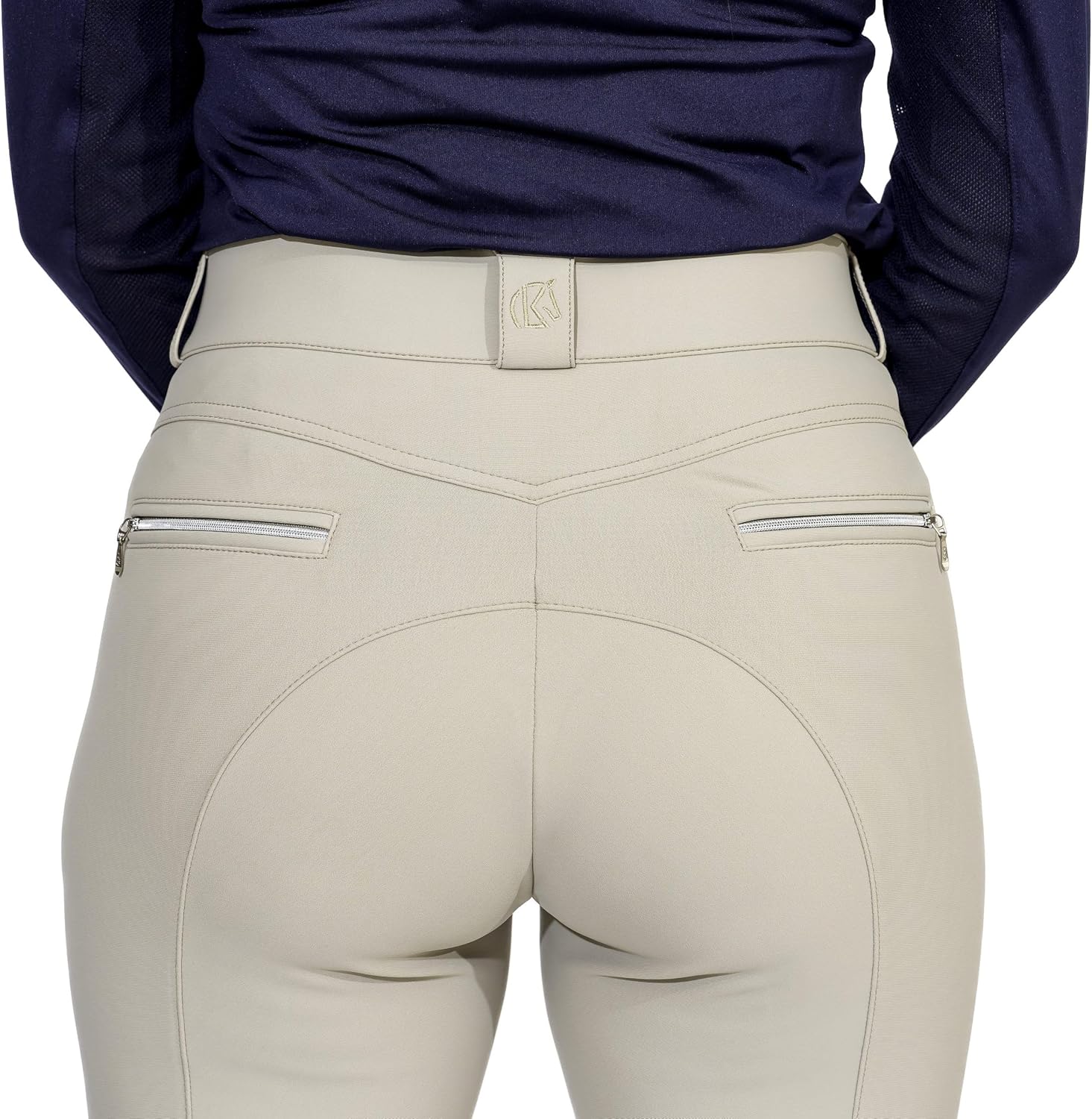 KL Select Gabrielle Knee Patch Breeches (Beige)