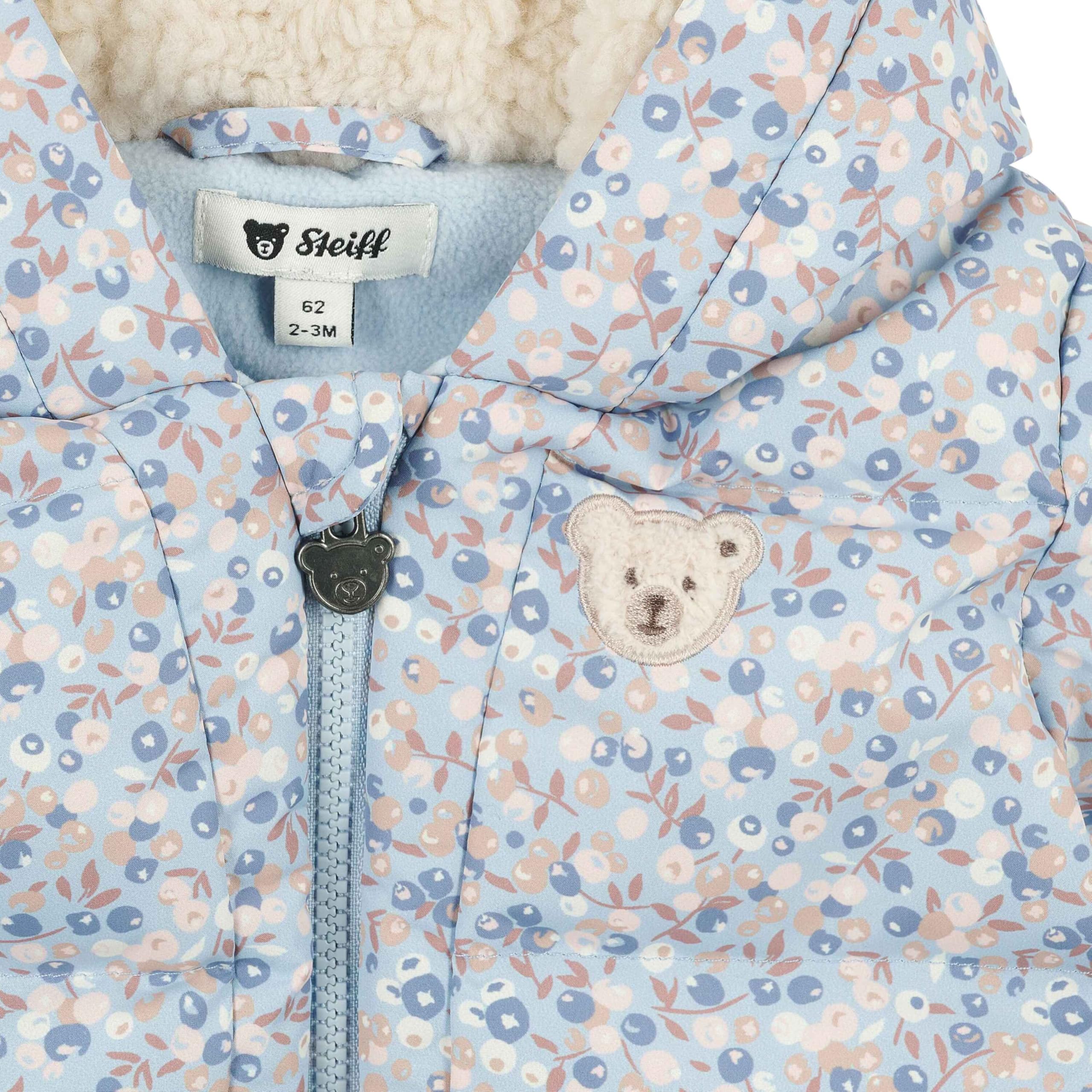 Steiff Kurtka EU rozmiar 80 kaszmirowa, kurtka outdoorowa, kurtka zimowa dla dzieci, ciepła i wygodna, można prać w pralce, Cashmere Blue, 80