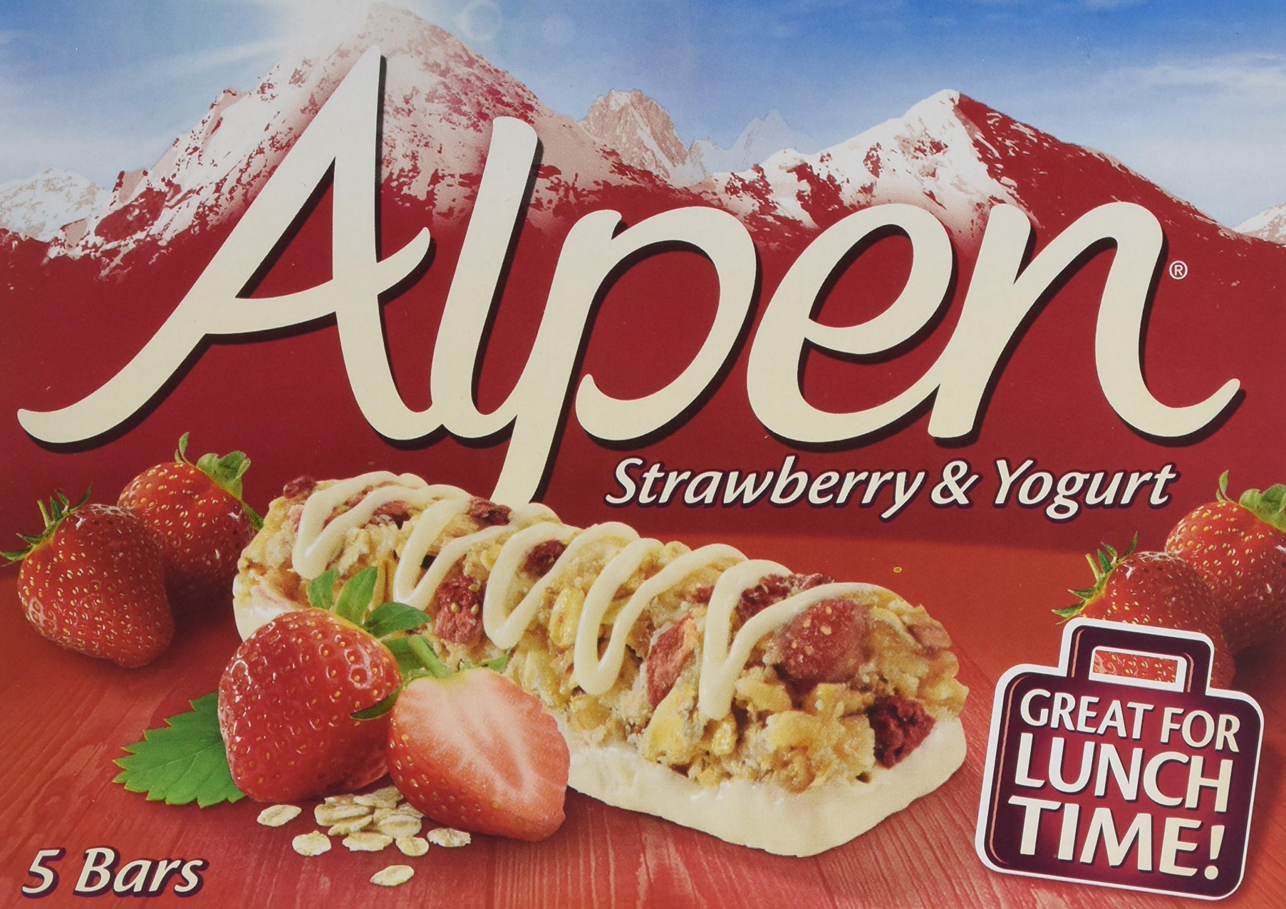 Alpen Strawberry and Yogurt Bars (Pack of 10, Total 50)