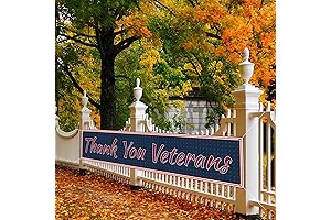 Veterans Day Decoration Thank You Veterans Outdoor Banner for Patriotic Holiday