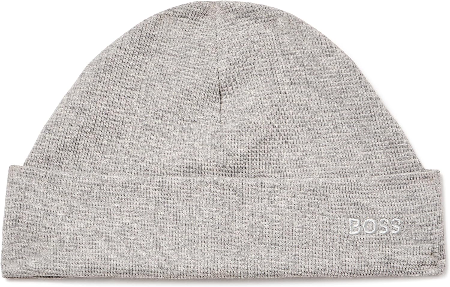 BOSS Men's Tonal Logo Waffle Structure Beanie