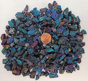 1 lb Peacock Ore - Chalcopyrite Rough Chunk Rock Crystals Pound - Medium