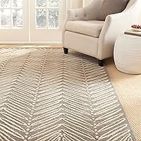 Vista 11 de Martha Stewart x SAFAVIEH - Colección de alfombras de área, alfombra de 2 pies 3 pulgadas x 10 pies, gamuza beige, lana y viscosa hecha a mano