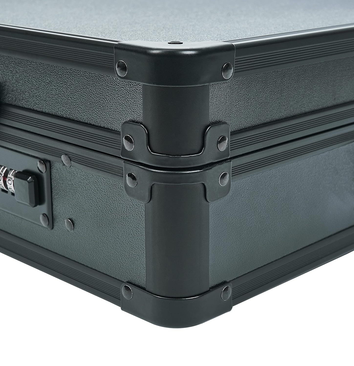 Barber Case Hair Kit Tool Box Organizer Black, Beauty Box with Portable Handle and Secure Numlock, Aluminum Frame and Reinforced Fillet 22" x 13" x 4.5" : Beauty & Personal Care