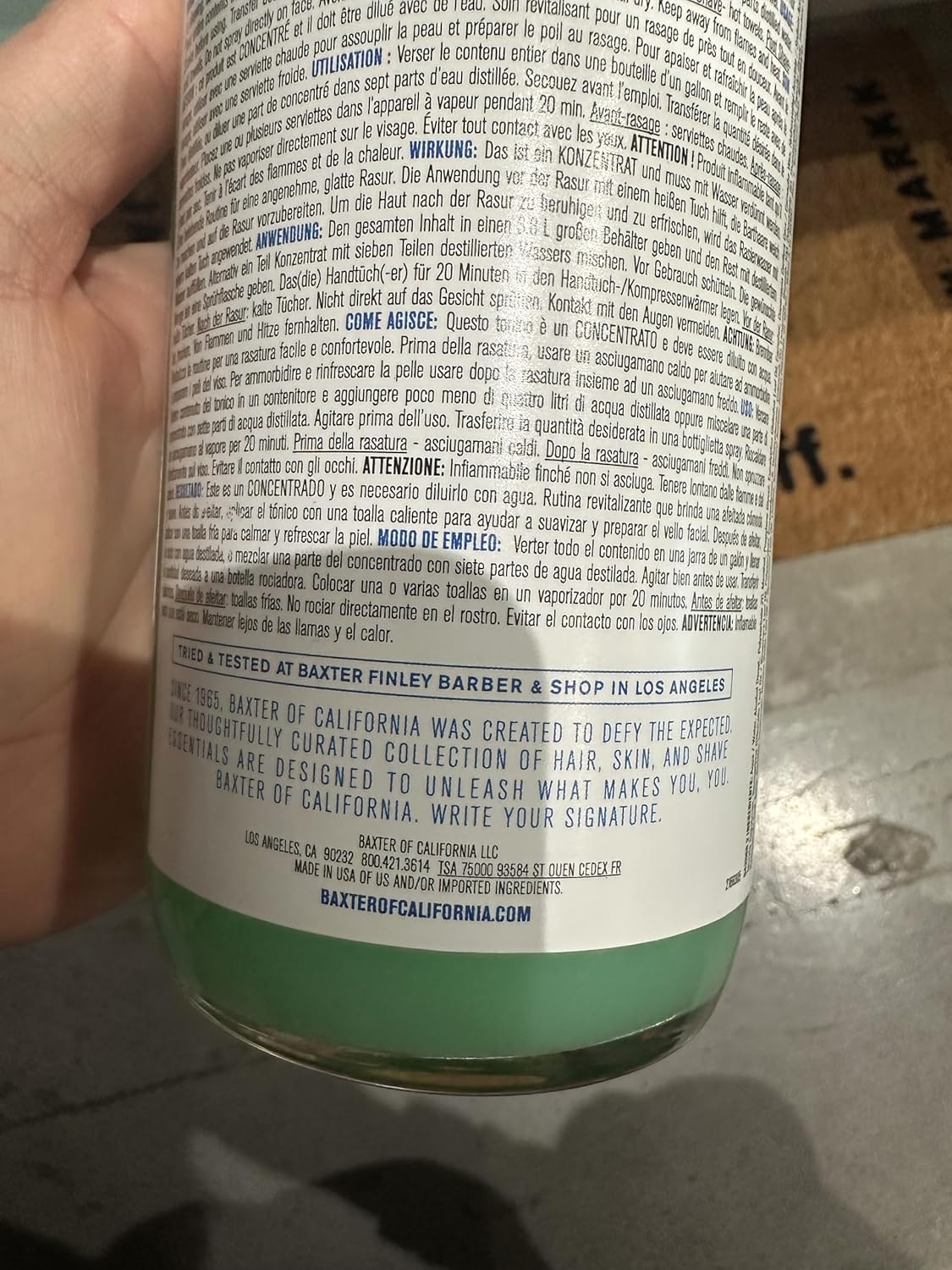 Baxter of California Shave Tonic For Men | Non-Drying | Hydrate & Strengthen | Aloe Extract and Eucalyptus | 4 fl oz. - Image 5