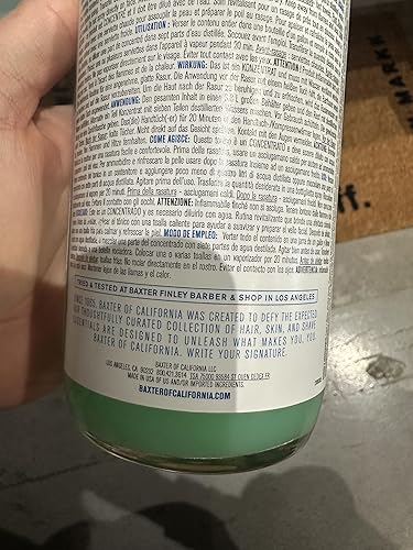 Miniatura 4 de Tónico de afeitado Baxter of California para hombres  No secado  Hidratar y Fortalecer  Extracto de aloe y eucalipto  4 fl oz