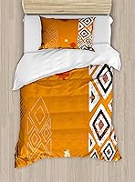 Vista 205 de Ambesonne Juego de funda de edredón de baloncesto, silueta de jugador de baloncesto, promoción de campeonato de competencia de atleta, juego de ropa