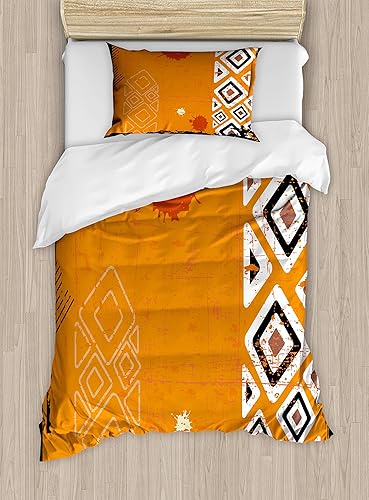 Miniatura 205 de Ambesonne Juego de funda de edredón de baloncesto, silueta de jugador de baloncesto, promoción de campeonato de competencia de atleta, juego de ropa