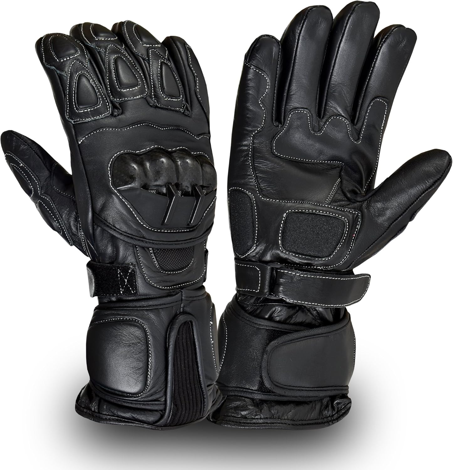 Norman Black Motorcycle Leather Cowhide Bikers Gloves Motorbike Kevlar Winter Glove Norman Black Motorcycle Leather Cowhide Bikers Gloves Motorbike Kevlar Winter Glove