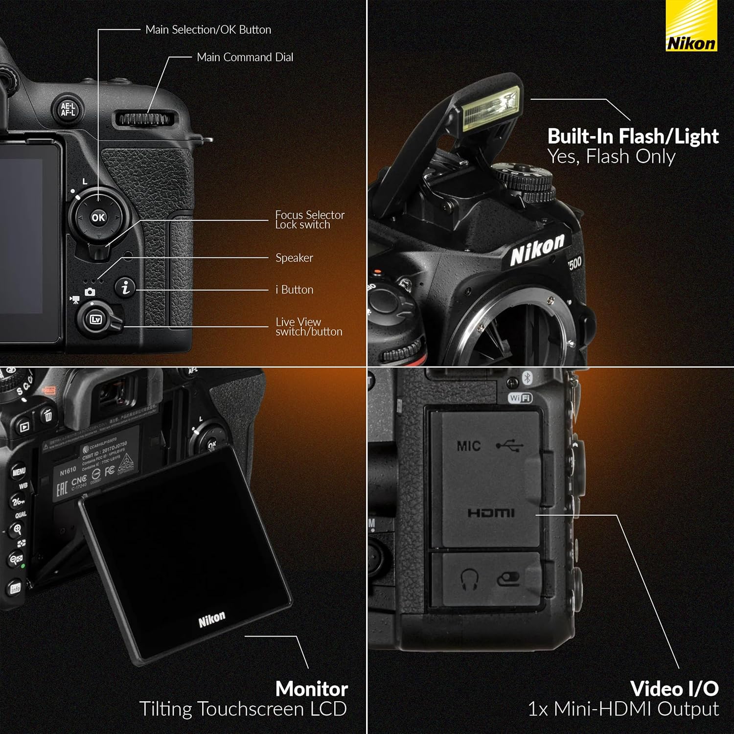 Nikon D7500 DX-Format DSLR Camera with AF-S DX NIKKOR 18-140mm f/3.5-5.6G ED VR Lens, Bundle with 32GB Memory Card, Bag, Filter Kit