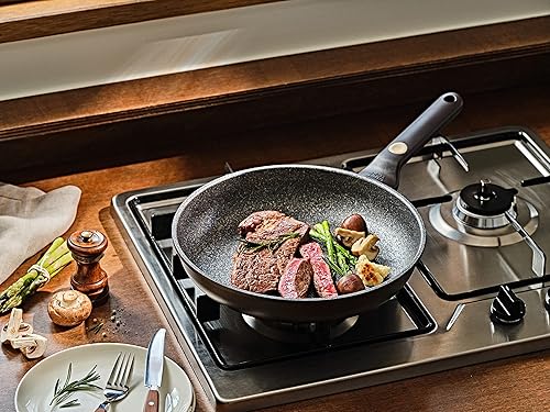 Miniatura 10 de Sartén antiadherente para wok Glam de 12 pulgadas, sartén multicapa con revestimiento inoble, libre de PFOA y PFOS, sartenes para tortillas