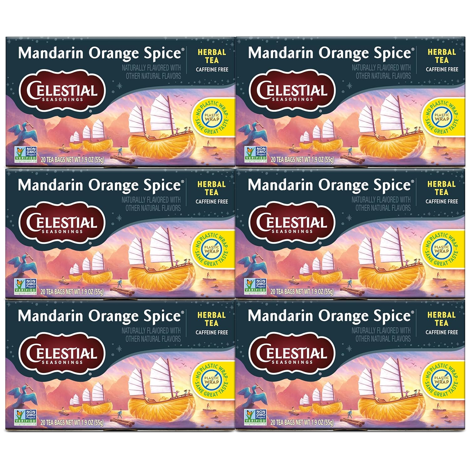 Celestial Seasonings Herbal Tea, Mandarin Orange Spice, 20 Count (Pack of 6) Mandarin Orange Spice 20 Count (Pack of 6)
