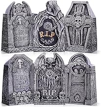 Yeaqee 48 Pieces Halloween Tombstone Paper Bags Halloween Candy Gift Snack Goodie Rip Cookie Treat Bags for Party Favor Decoration Supplies(Ghost)