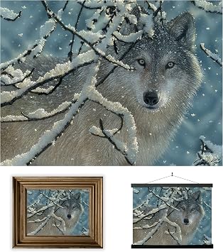 3D LiveLife Lenticular Pictures - Broken Silence from Deluxebase. A3 Unframed Deep 3D Effect Animal Wall Art for Living Room, Bedroom or Kitchen. Unique Wolf Print Poster for Home Decor.