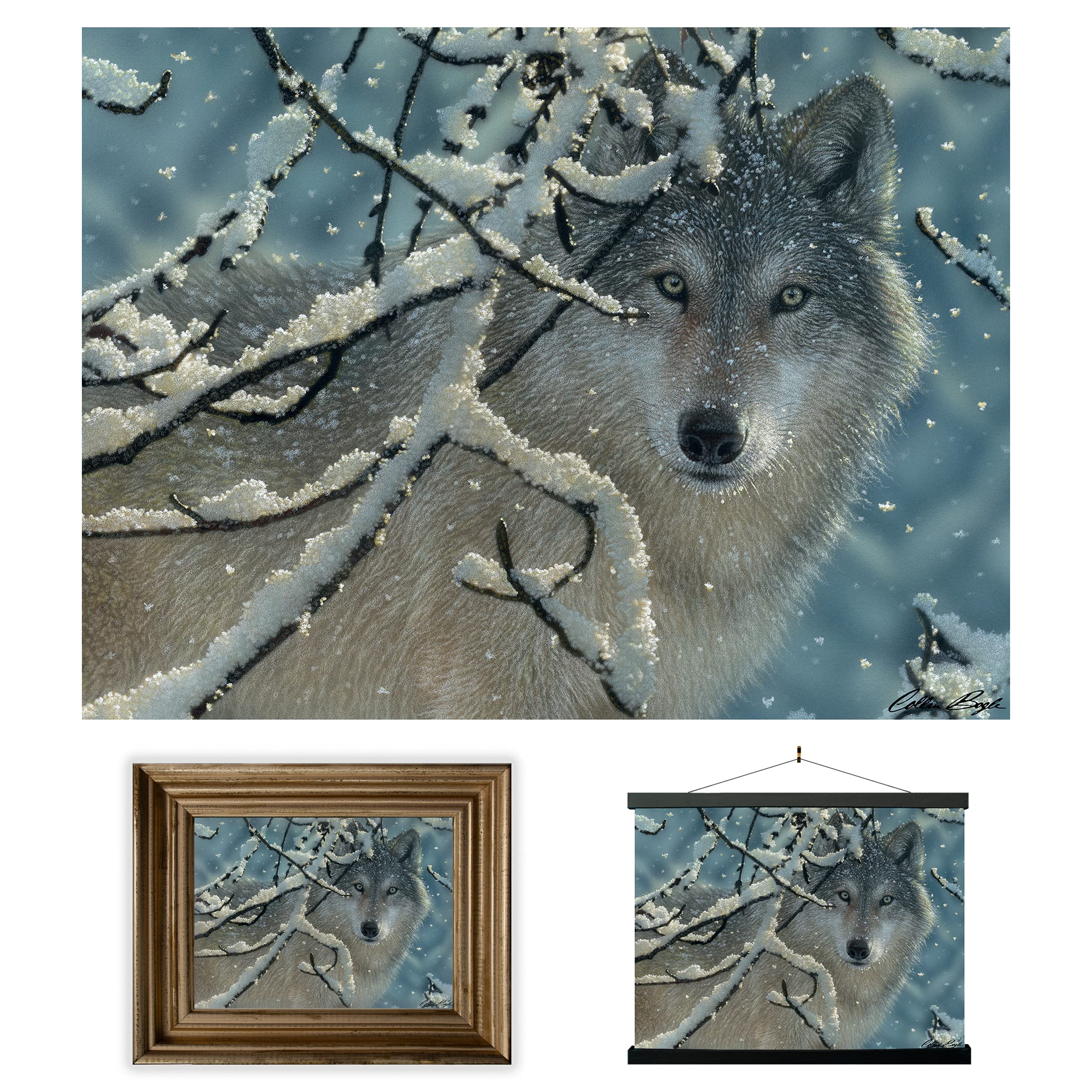 Lenticular Wall Art Prints - Broken Silence from Deluxebase. Unframed 3D Wolf Poster. A perfect wall filler. Original artwork licensed from renowned artist, Collin Bogle