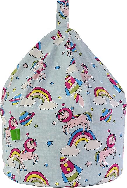 Cotton Space Unicorn Pastel Rainbow Bean Bag Child Size By Bean Lazy