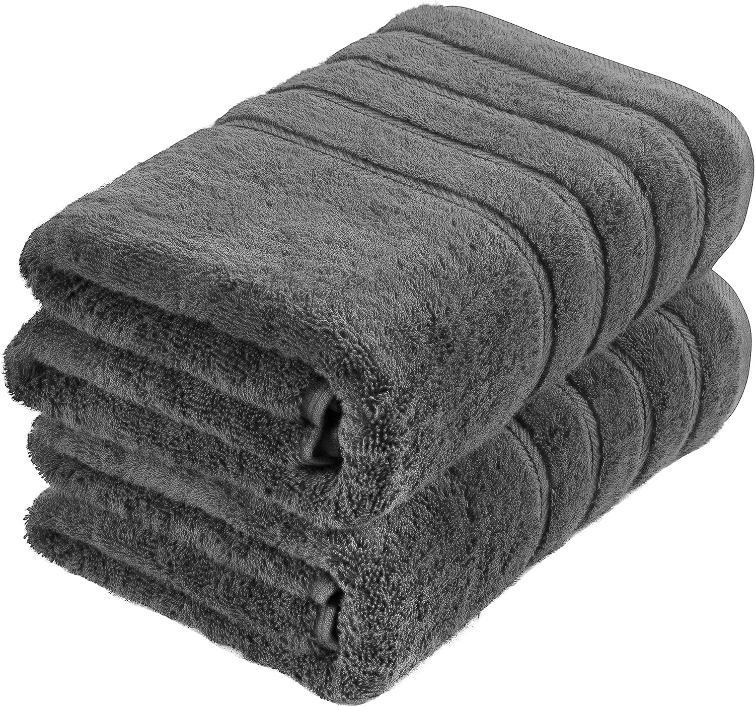 EDB 2X Extra Large 100 Percent Egyptian Combed Cotton Super Jumbo Bath Sheets 600-GSM Big Bath Sheet Towels 100 x 200 cm (Charcoal Grey)